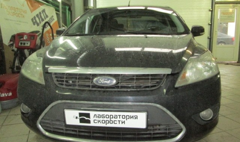 Чип-тюнинг с отключением катализаторов Ford Focus II 1.8 MT 125hp 2009 года выпуска