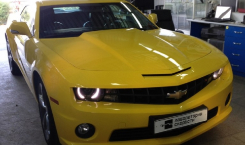 Чип-тюнинг с отключением катализаторов на Chevrolet Camaro 3.6 328Hp 